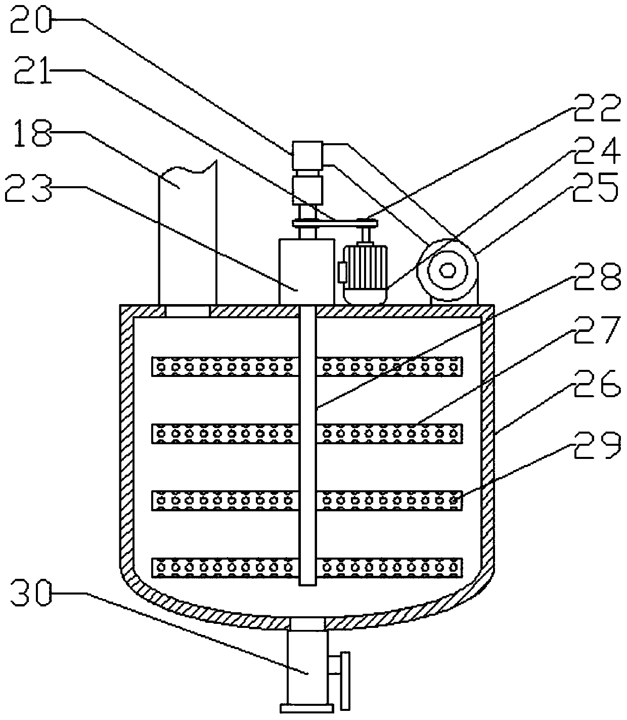 Cleaning device for plastic particles