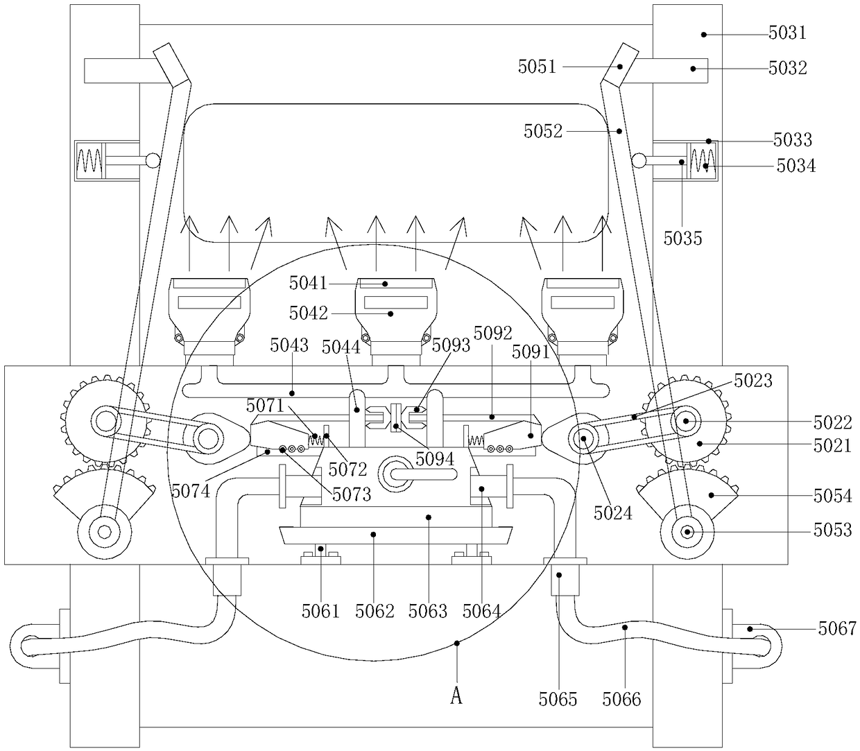 Finished product conveying device for clothes production