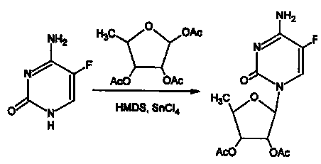 Method for preparing capecitabine intermediate 2', 3'-di-O-acetyl-5'-deoxy-5-fluorocytidine by enzymatic composite chemical method