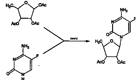 Method for preparing capecitabine intermediate 2', 3'-di-O-acetyl-5'-deoxy-5-fluorocytidine by enzymatic composite chemical method