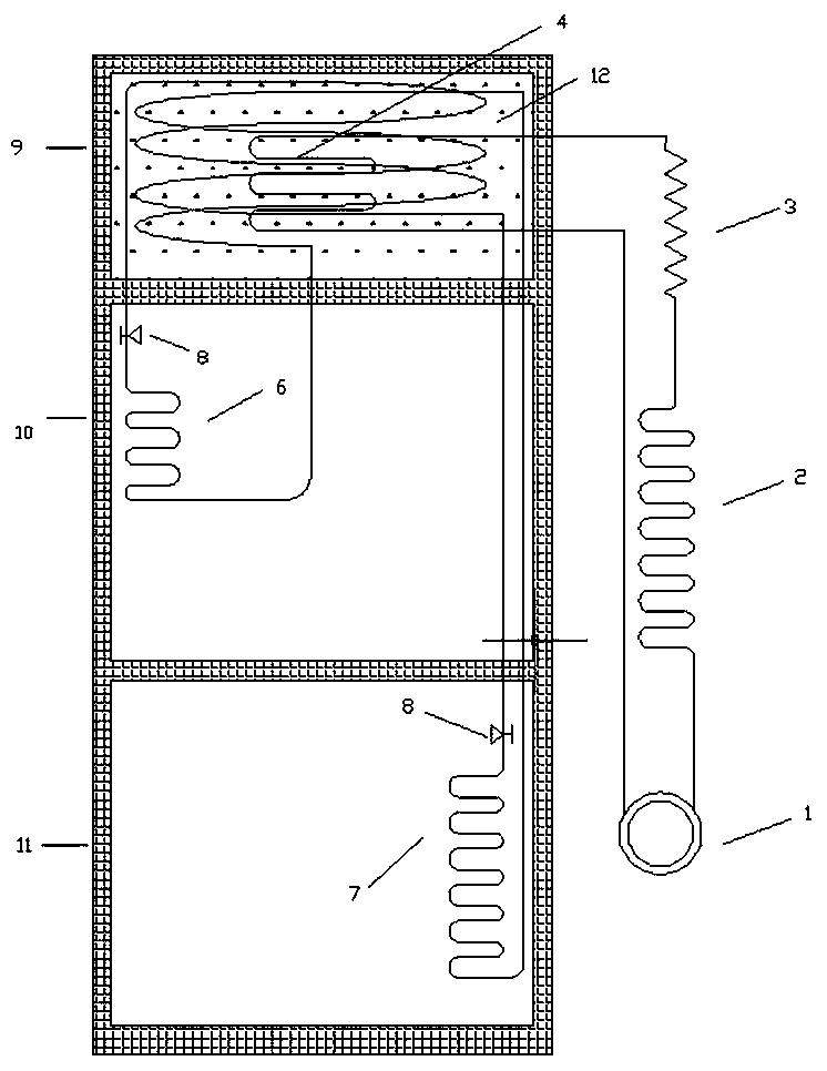 Annular heat pipe type cold accumulation refrigerator