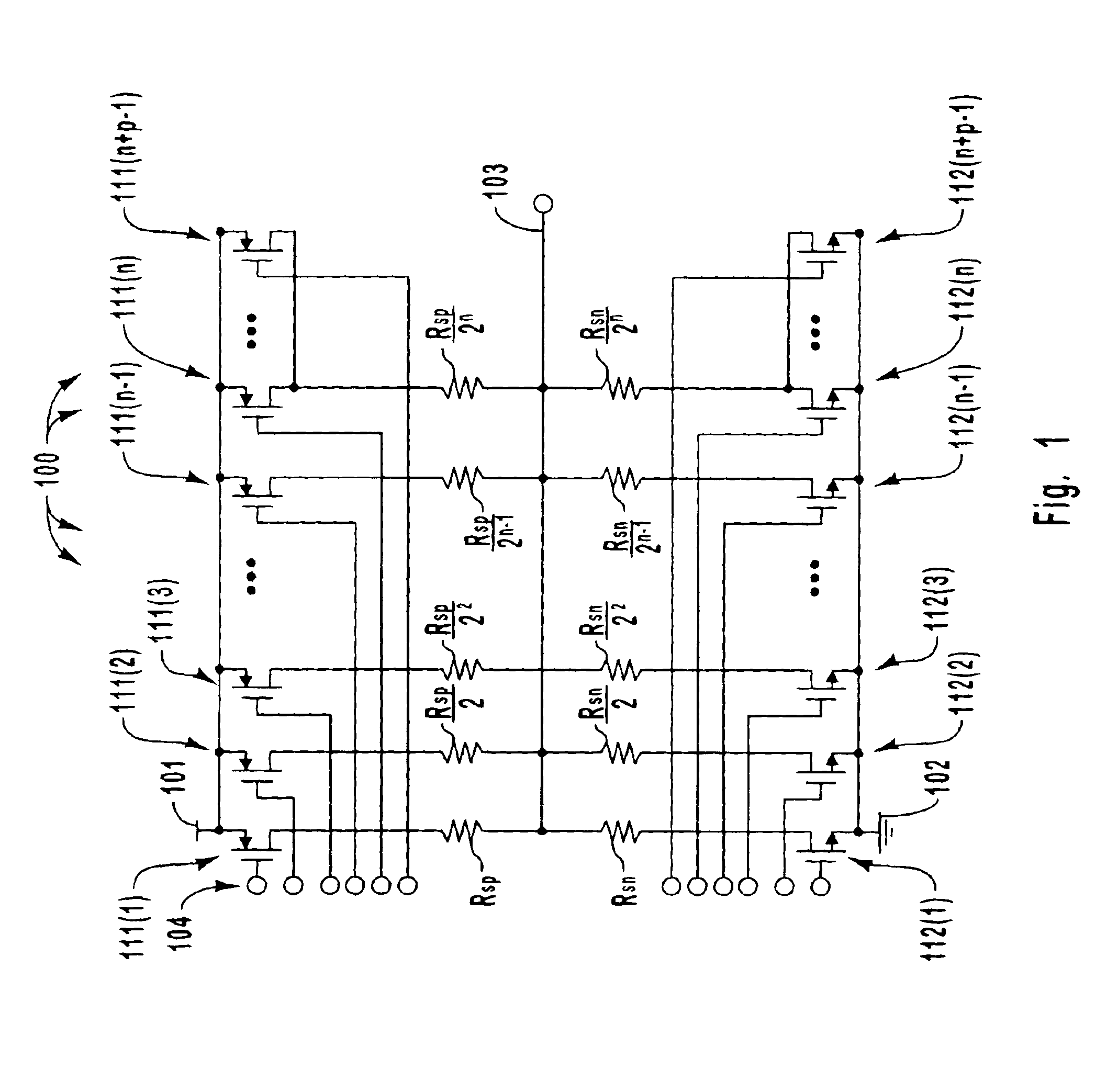 Digitally controlled impedance driver matching for wide voltage swings at input/output node and having programmable step size