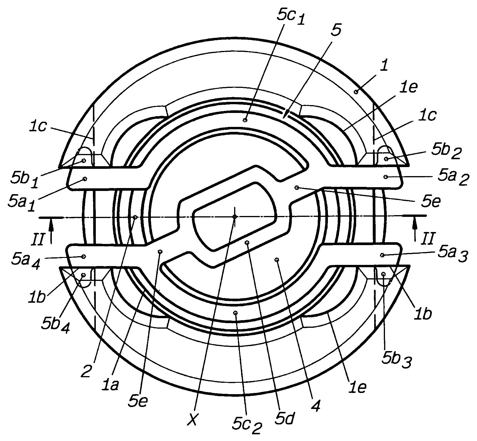 Shock-absorbing bearing for timepiece