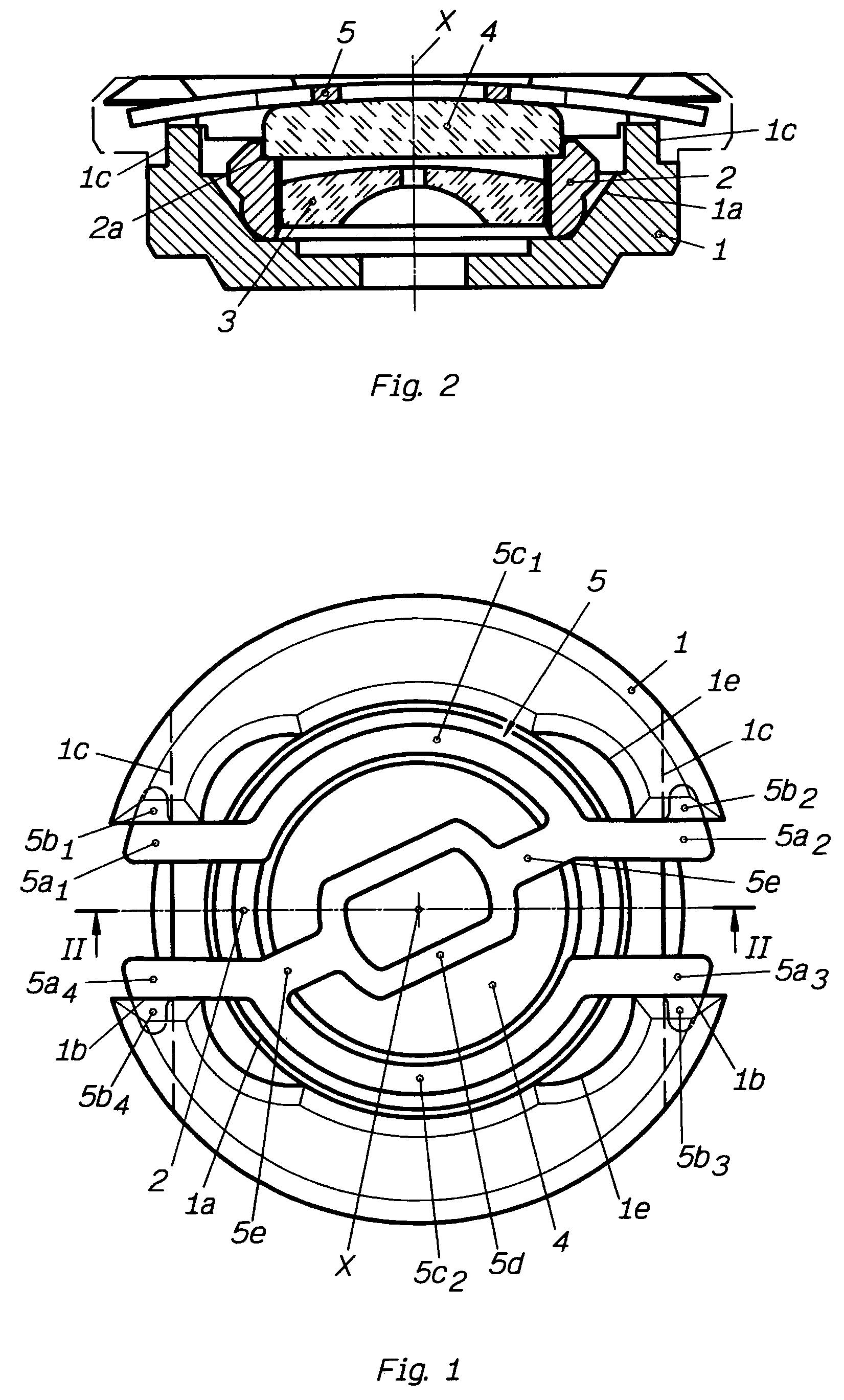 Shock-absorbing bearing for timepiece