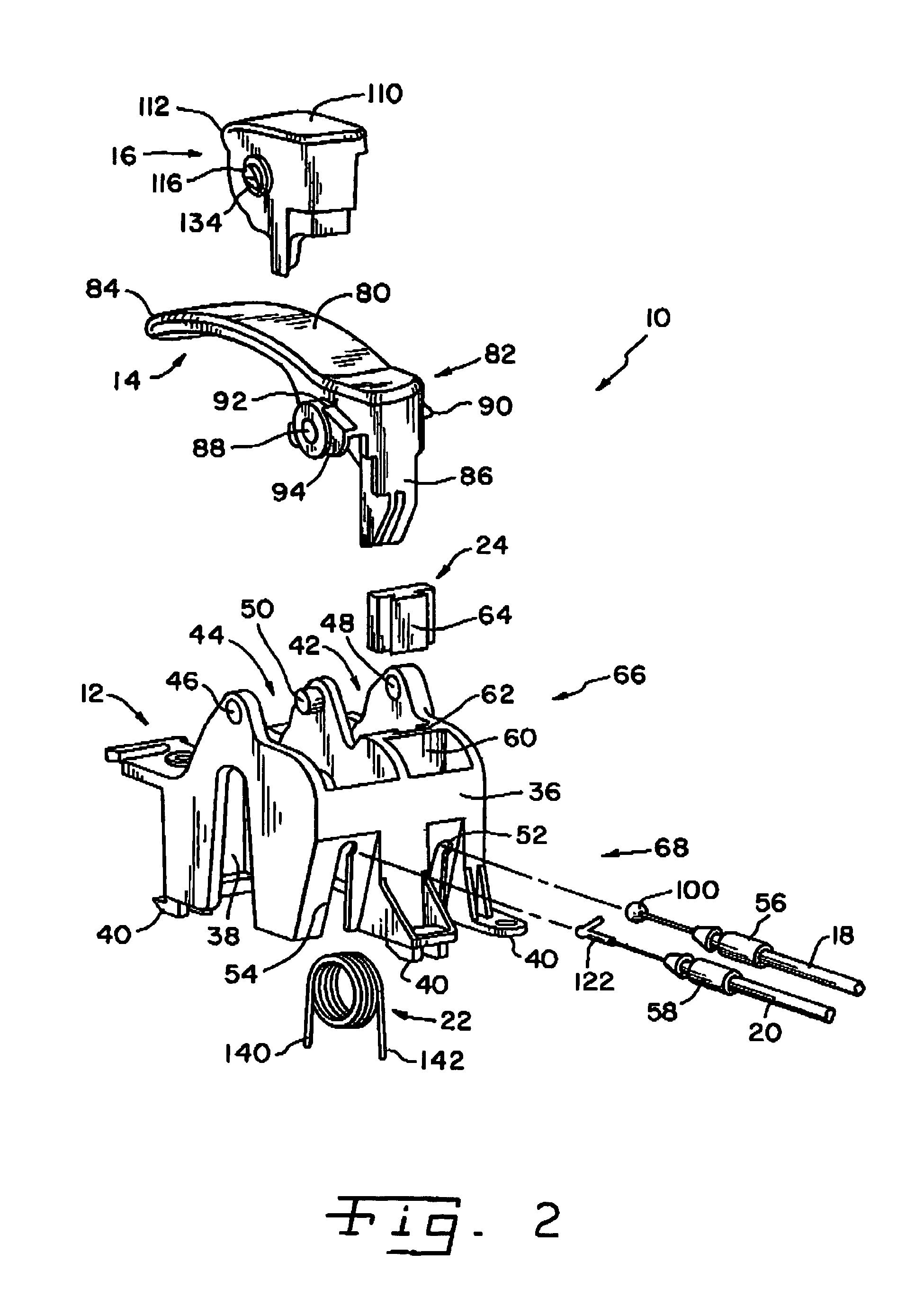 Pinless inside door handle assembly