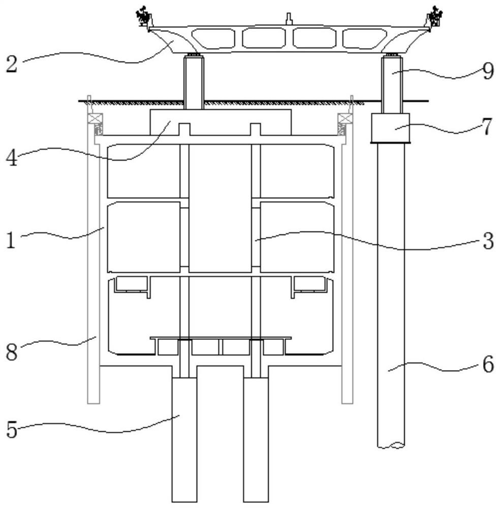 Subway station and bridge co-construction structure and construction method