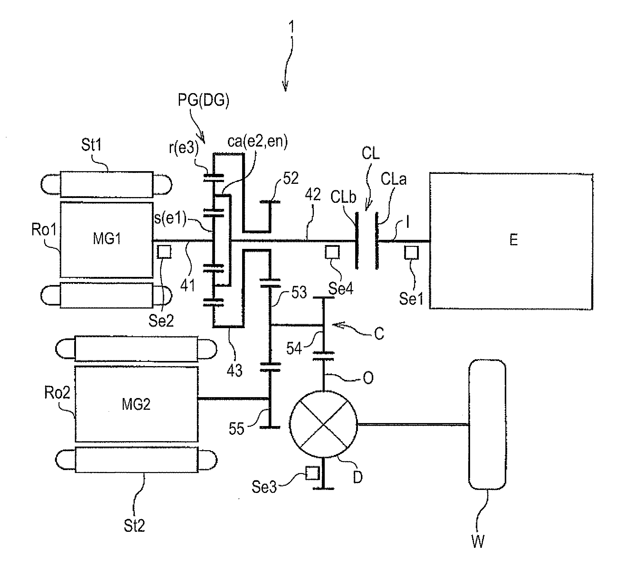 Driving device for vehicle