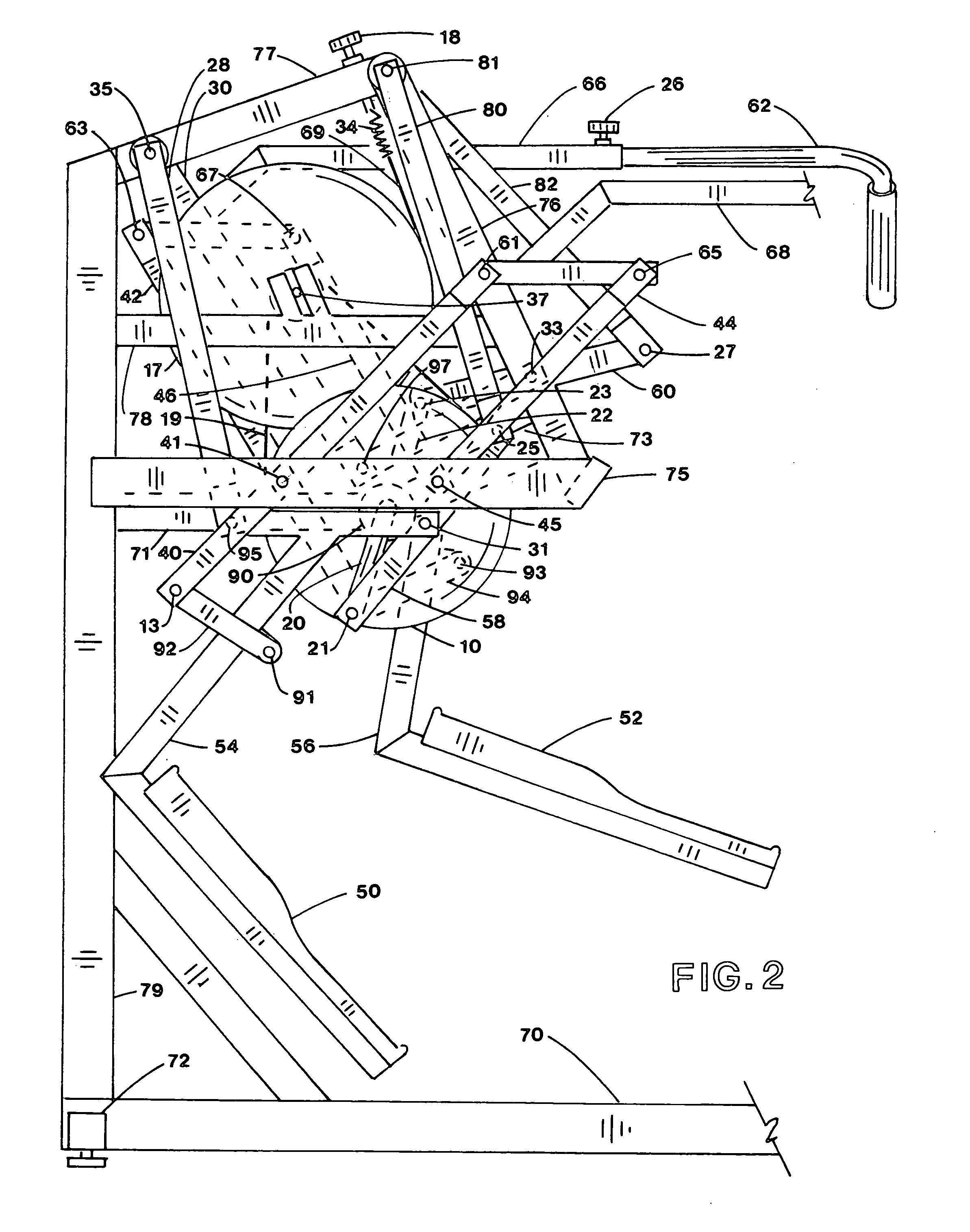 Step thru recumbent elliptical exercise apparatus