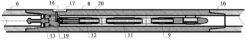 Short distance transmission system for wireless electromagnetic wave signals of downhole near bit and short distance transmission method