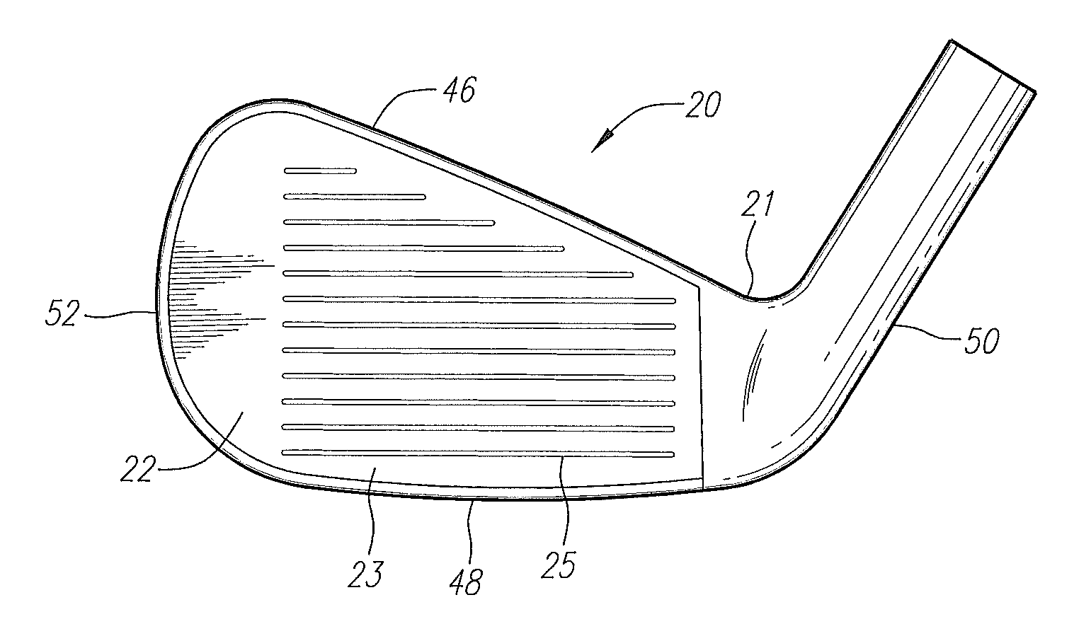 Golf club head with grooves