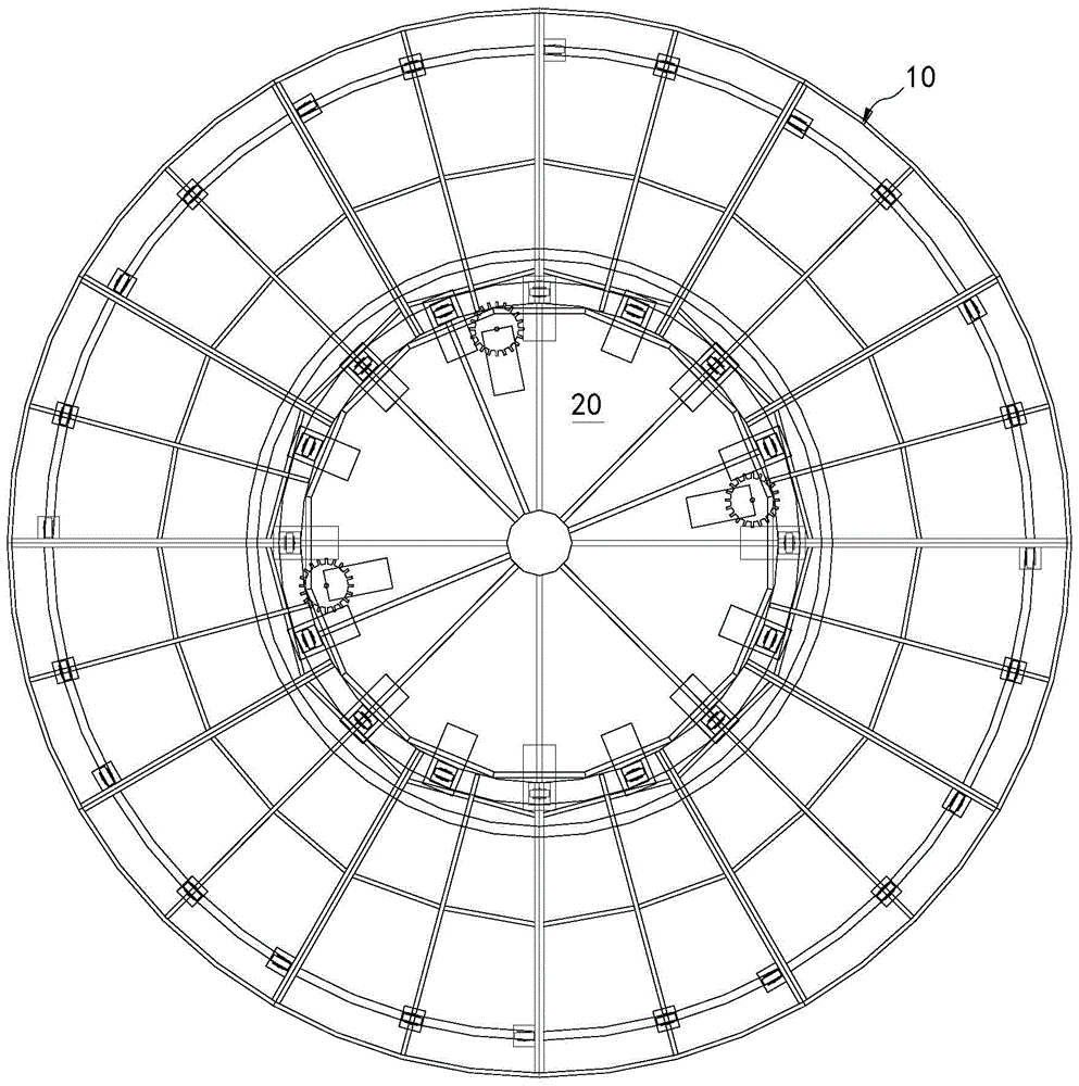 A stage mechanical rotating device