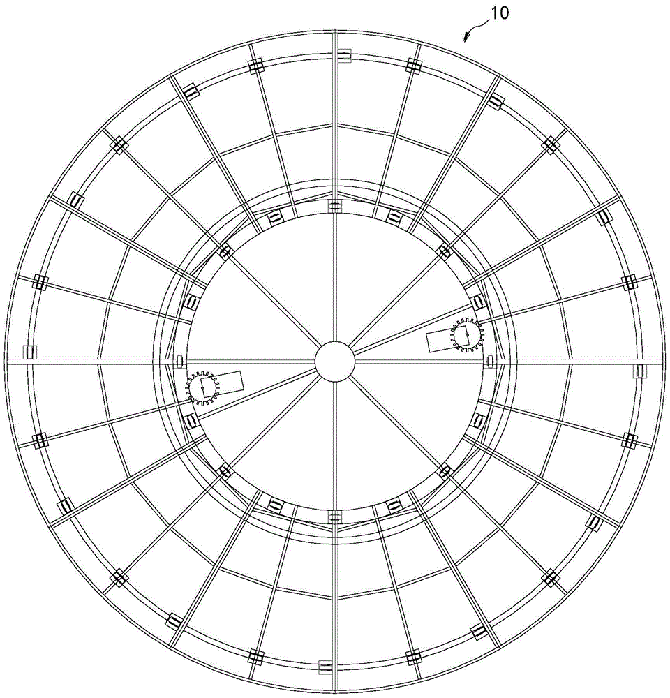 A stage mechanical rotating device