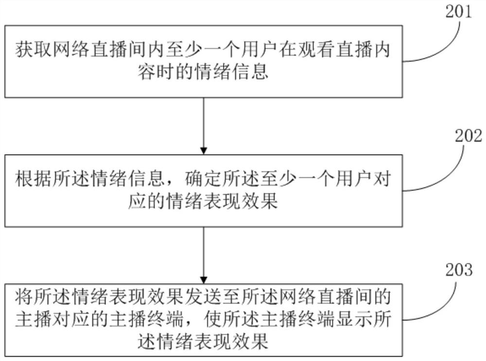 Web live broadcast display method and device