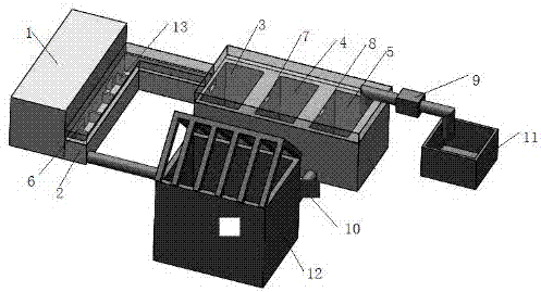 Environment-friendly efficient meat duck breeding manure processing system and processing method