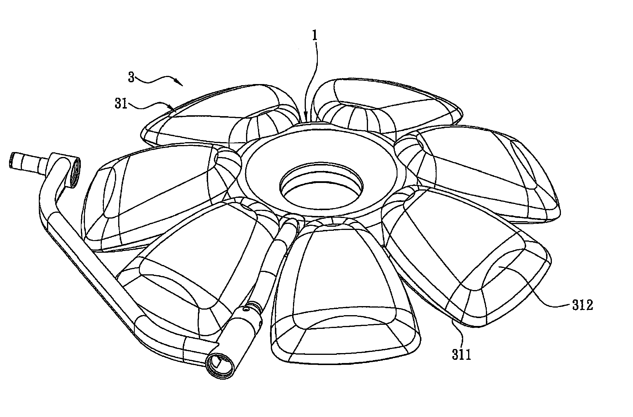 Multi-source shadowless operating lamp