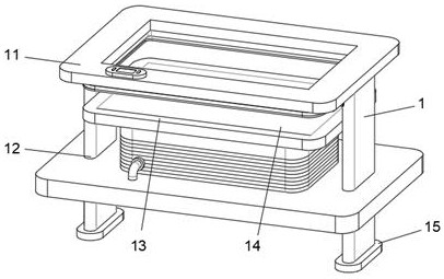 An assembly line transmission and fixing device for wine box packaging and printing