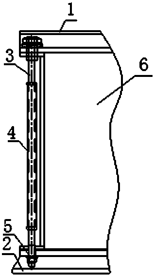 Electric reactor iron core pull rod clamping method and structure