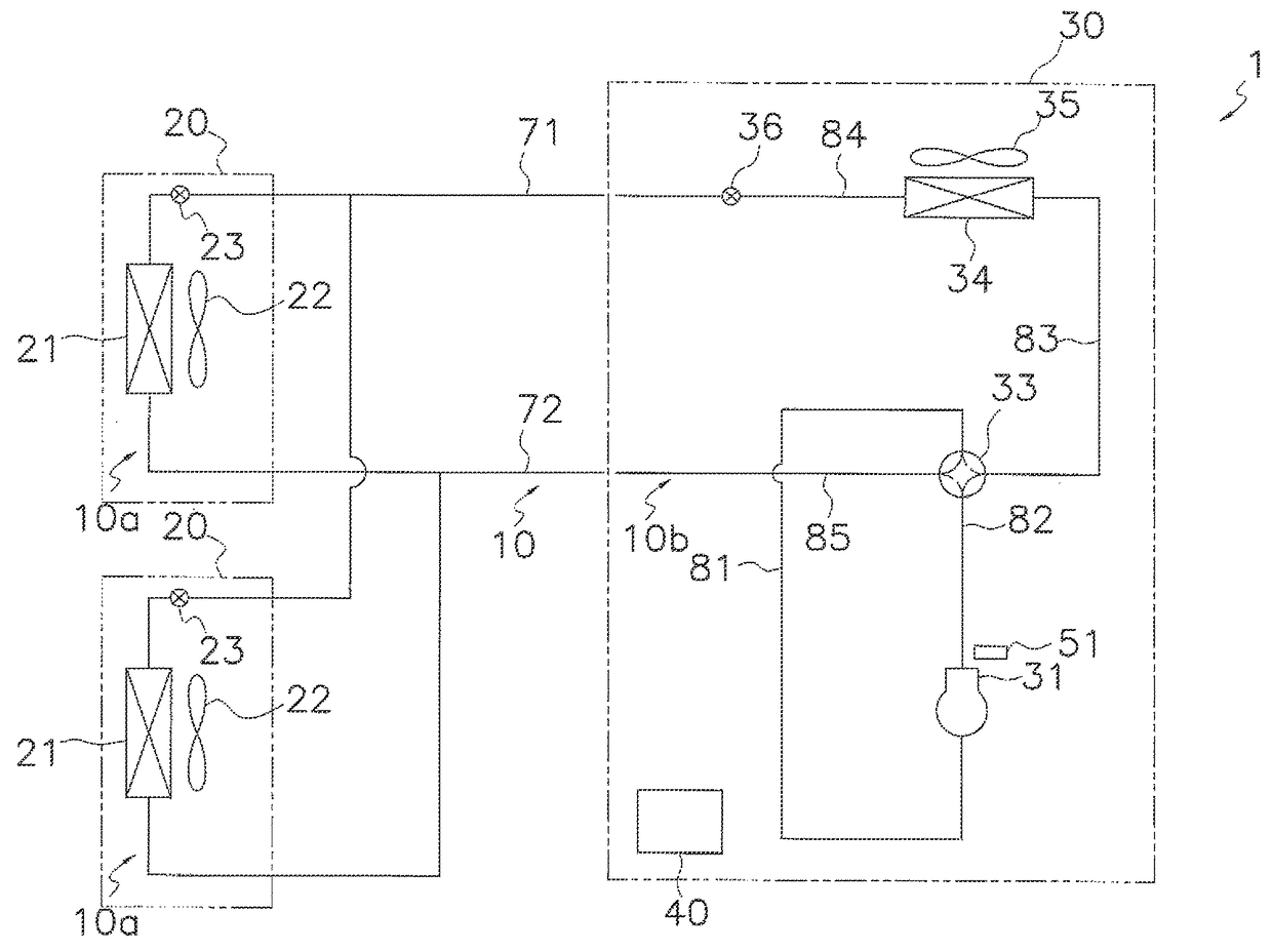 Refrigerating device