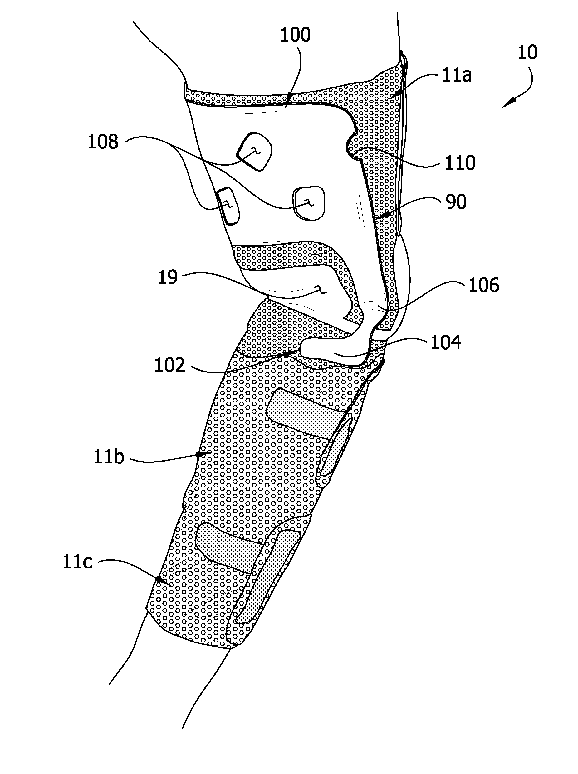 Compression sleeve with improved position retention