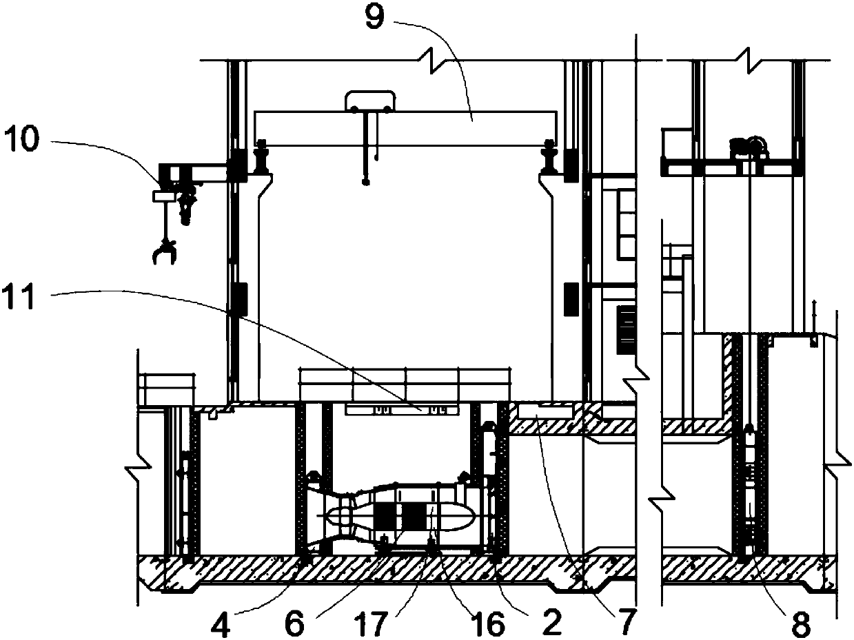 Cuneiform slide block of movable pump station for urban drainage