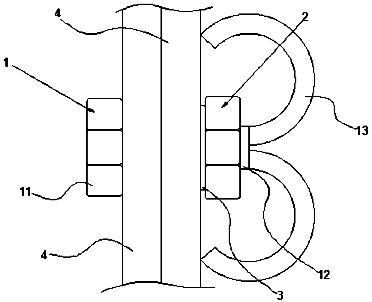 Fastening part used for wire clamps