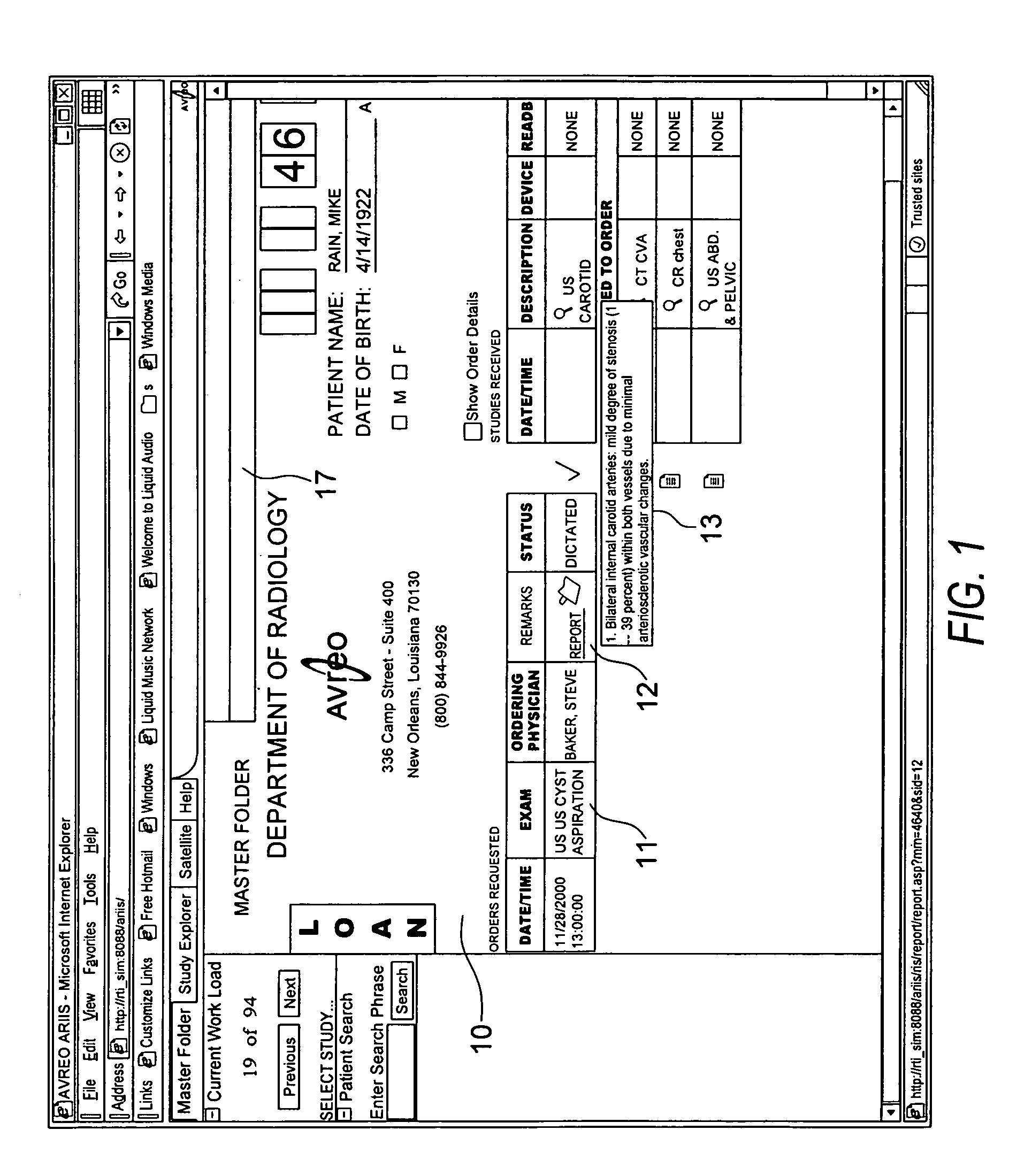 Electronic method and system that improves efficiencies for rendering diagnosis of radiology procedures