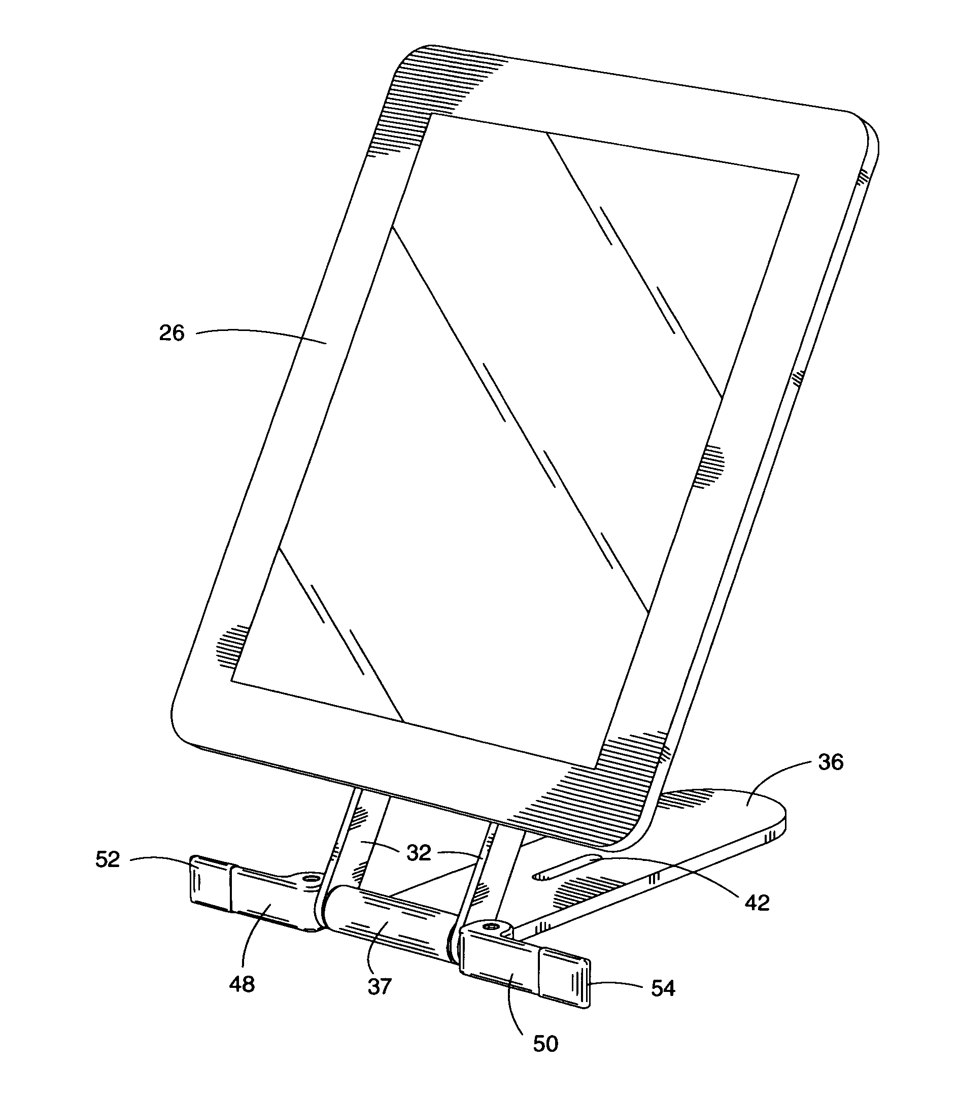 Multi-positional stand and under cabinet mount for a tablet computer