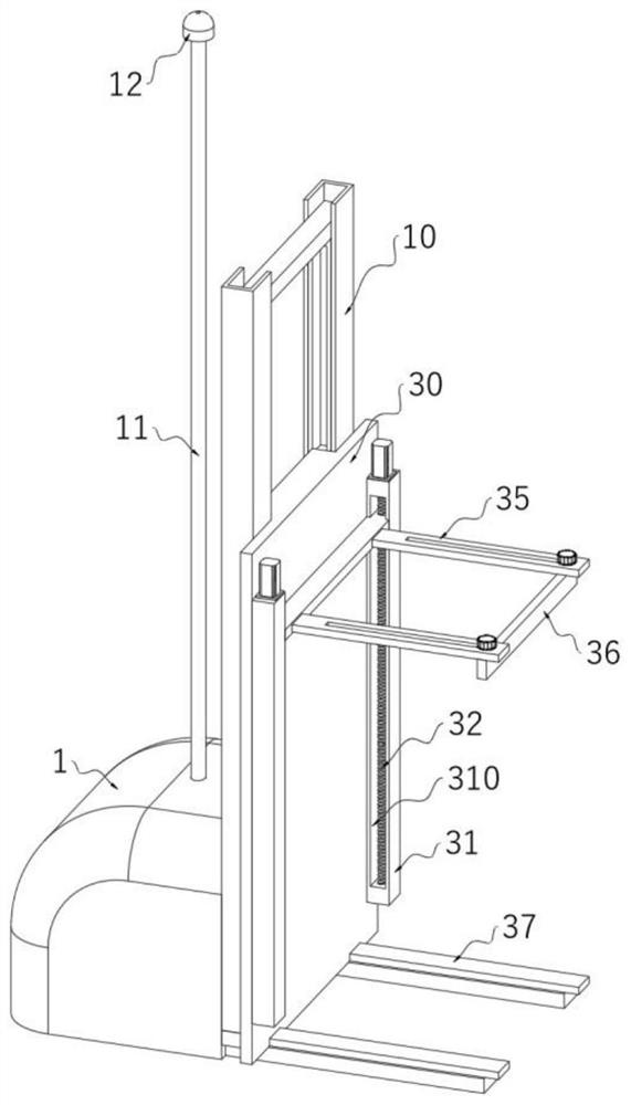 Forklift robot with spatial scanning and positioning structure