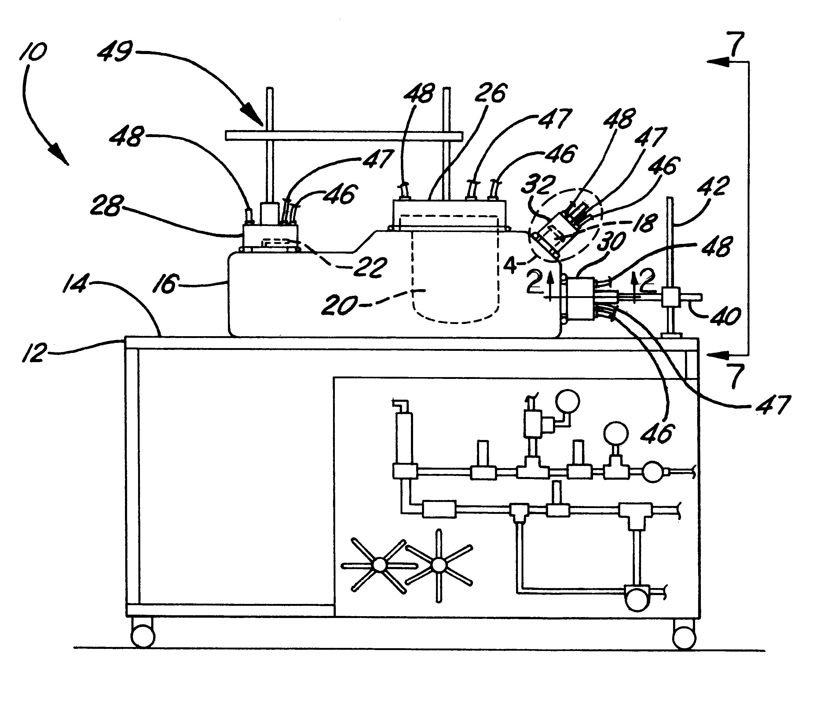 Helium leak tester for vehicle fuel tanks