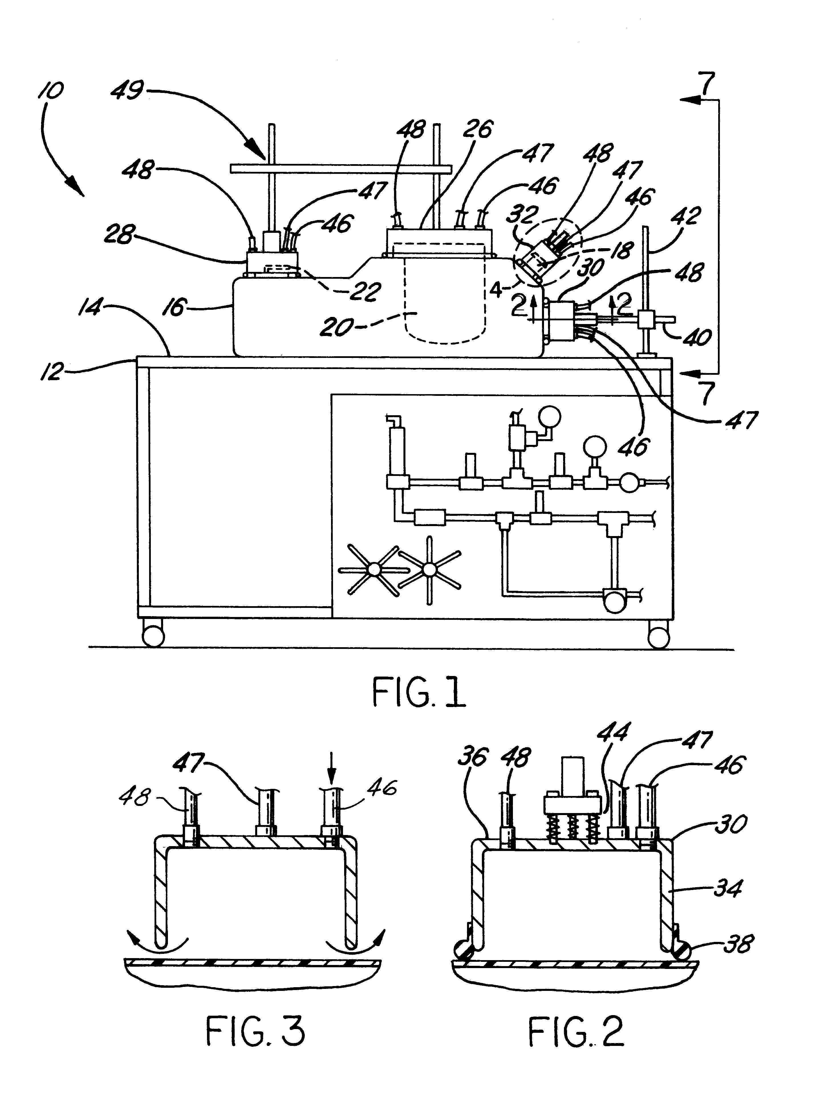 Helium leak tester for vehicle fuel tanks