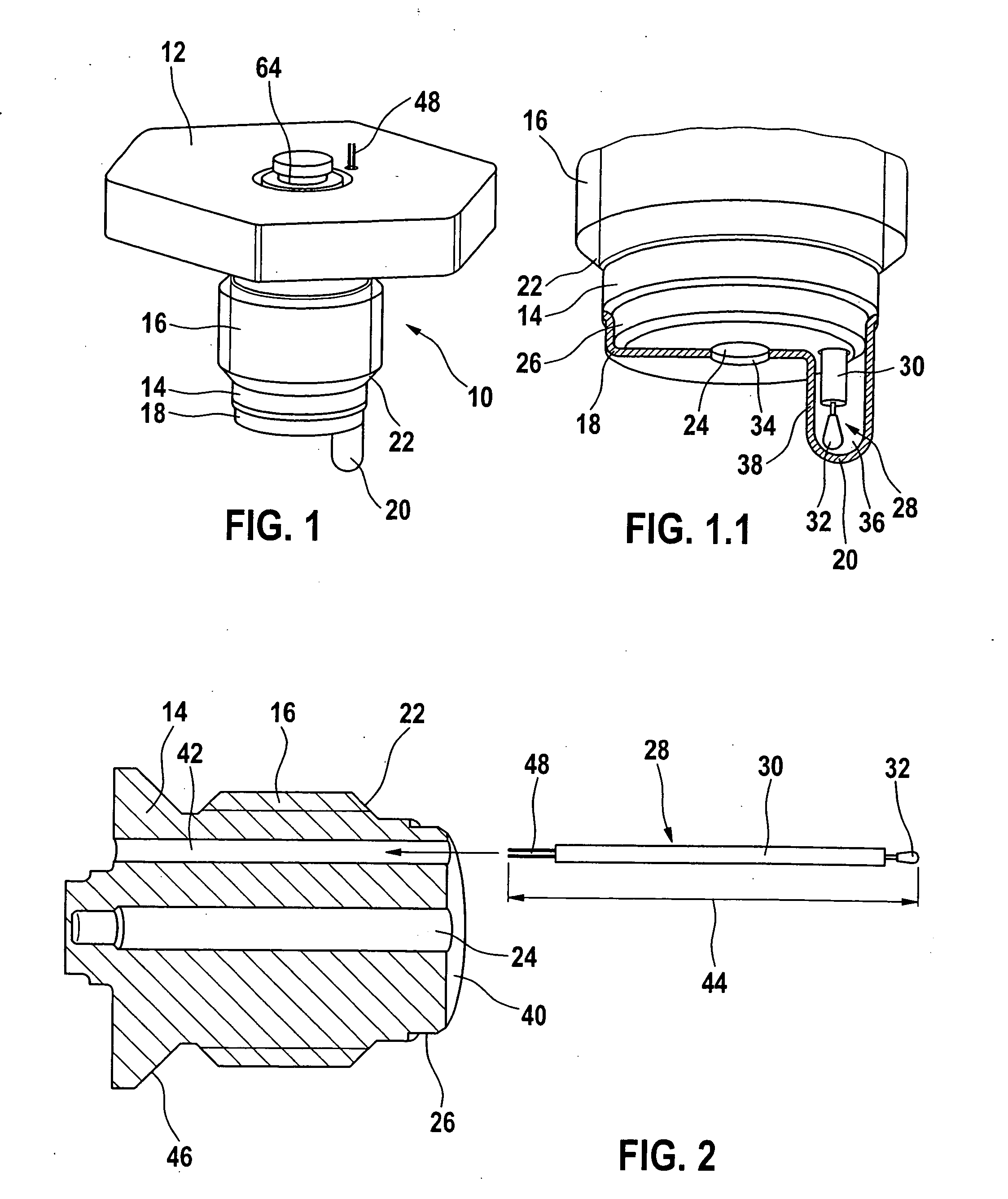 Combined pressure and temperature sensor