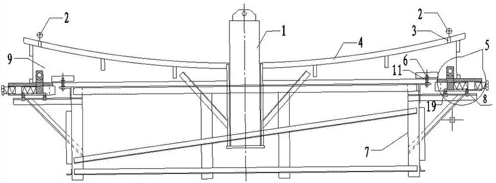 Device and method for accurately positioning spherical hinge