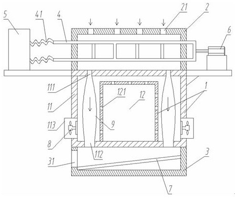 A communication box with functions of dust removal and heat dissipation