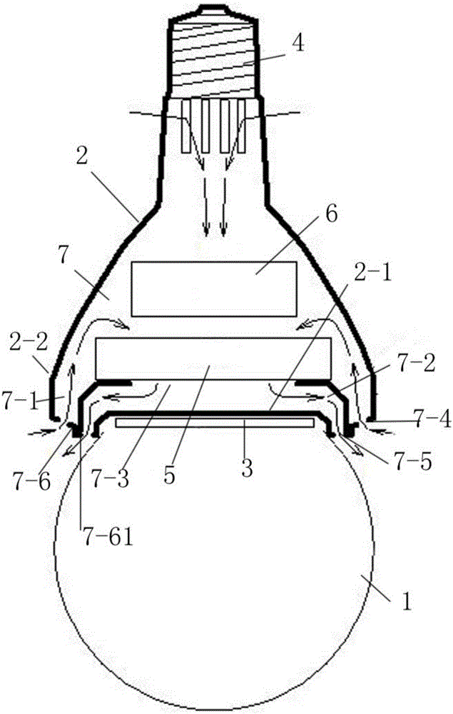 LED lamp with radiator