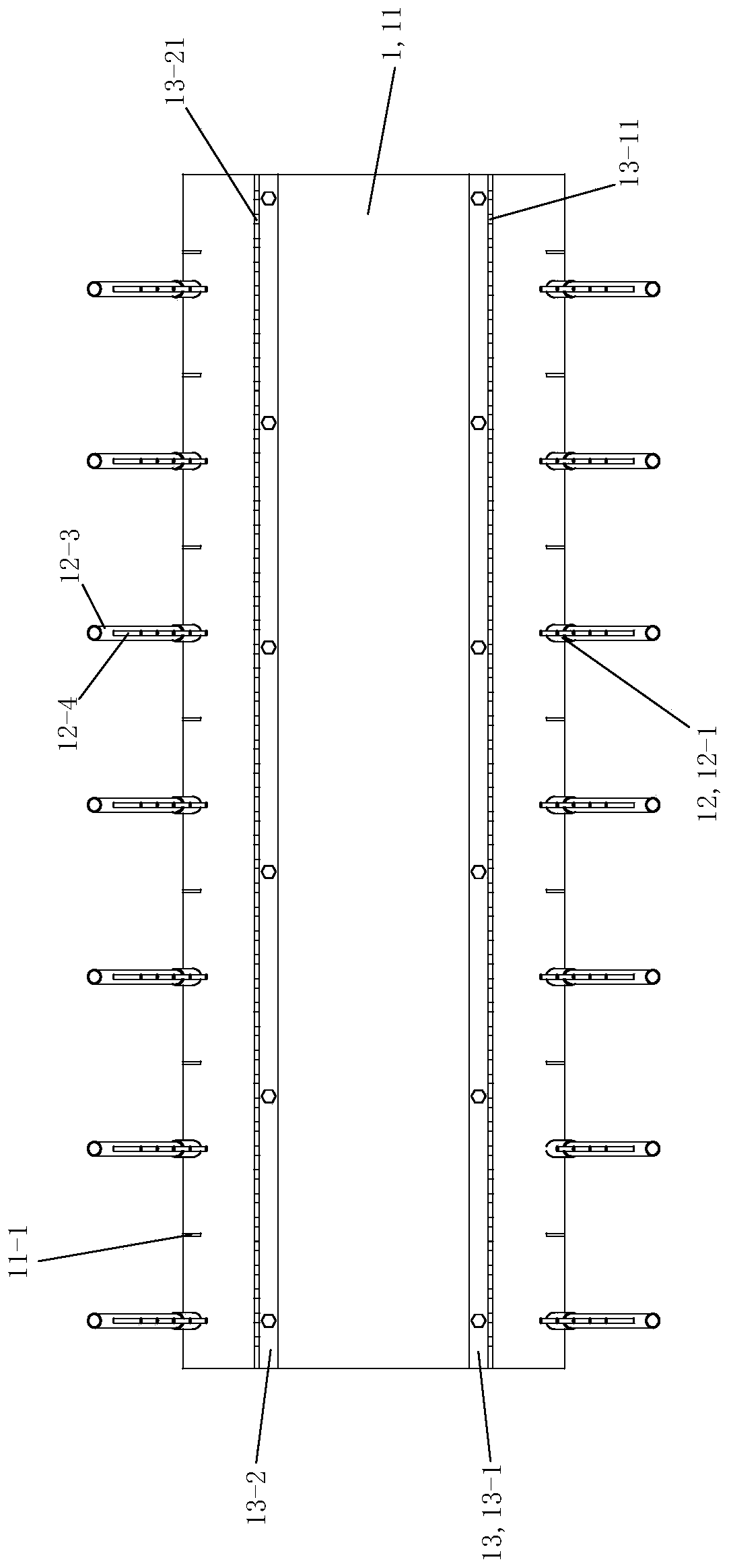 Mounting device and mounting method of prefabricated box girder bottom web steel bar framework