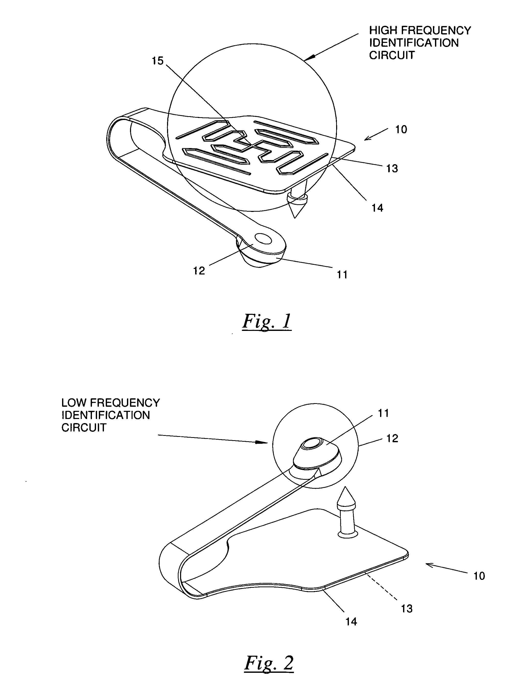 Dual frequency identification device