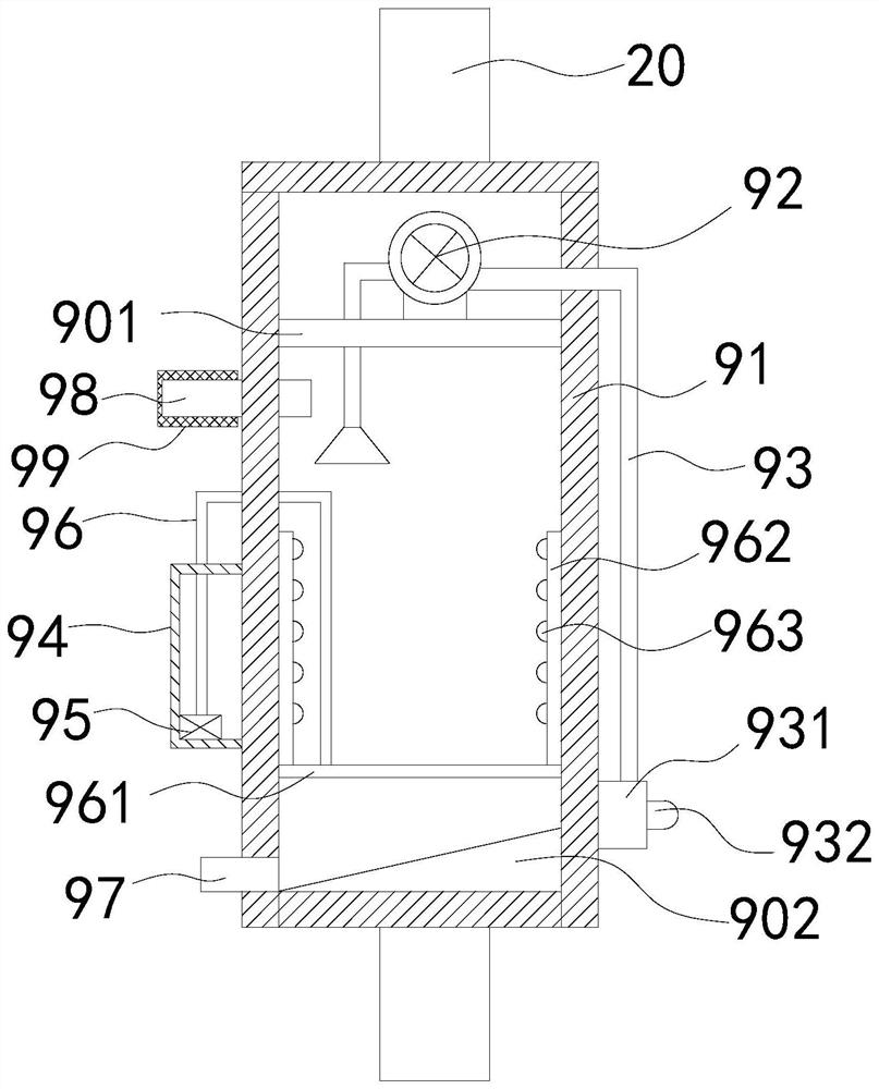 Dust treatment device for reprocessed plastic particle processing workshop