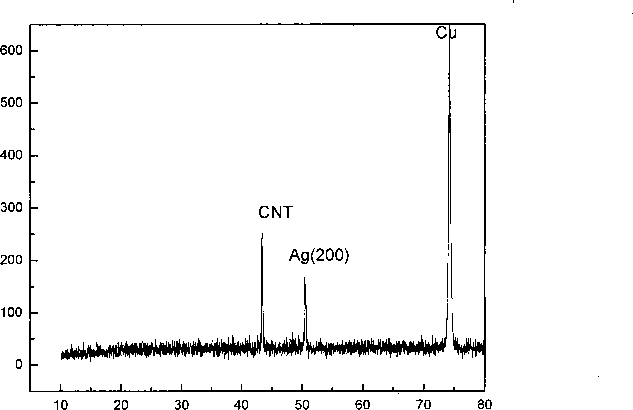 Method for preparing nano metal or metal oxide/carbon nano-tube composite material