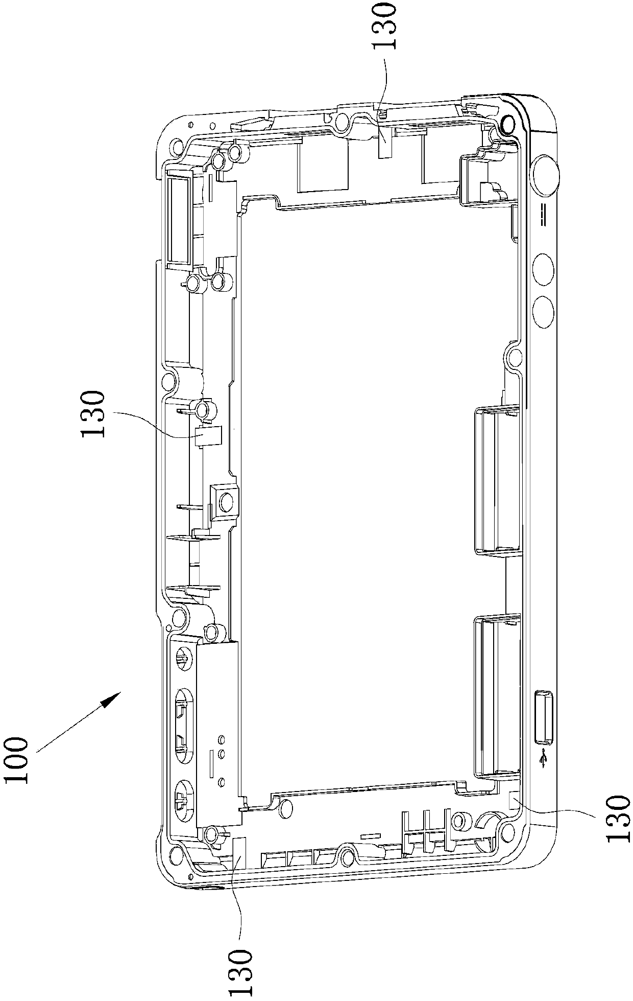 Two-color mold lap joint glue feeding mechanism