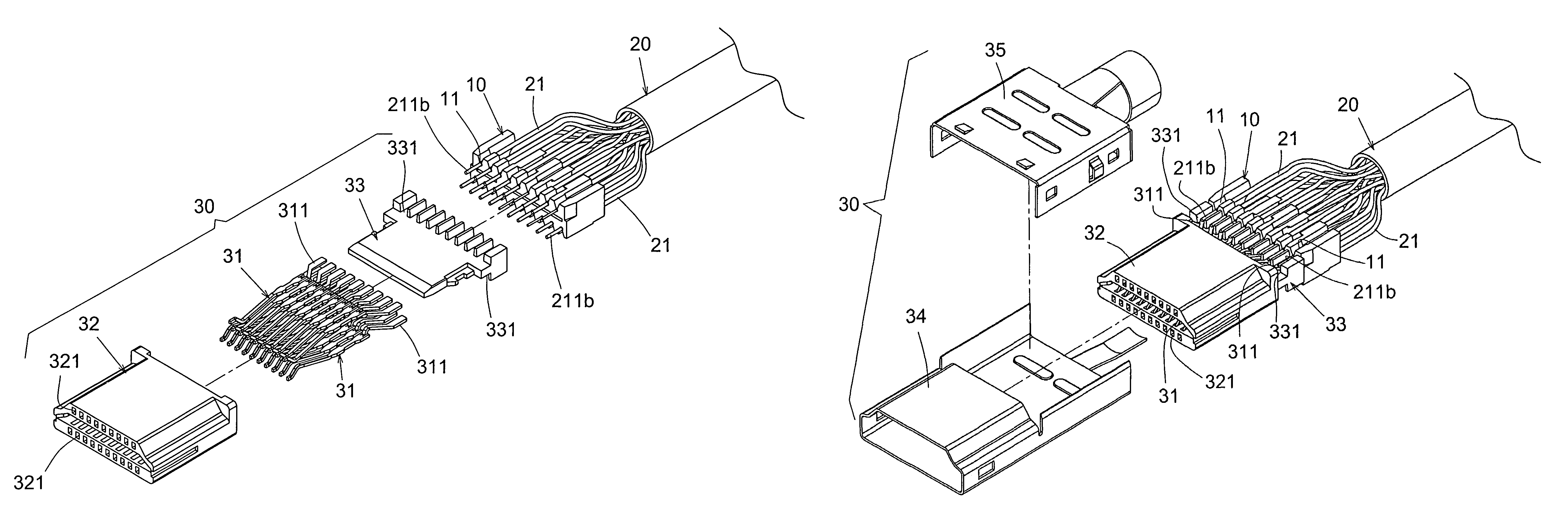 Cable cord locating element