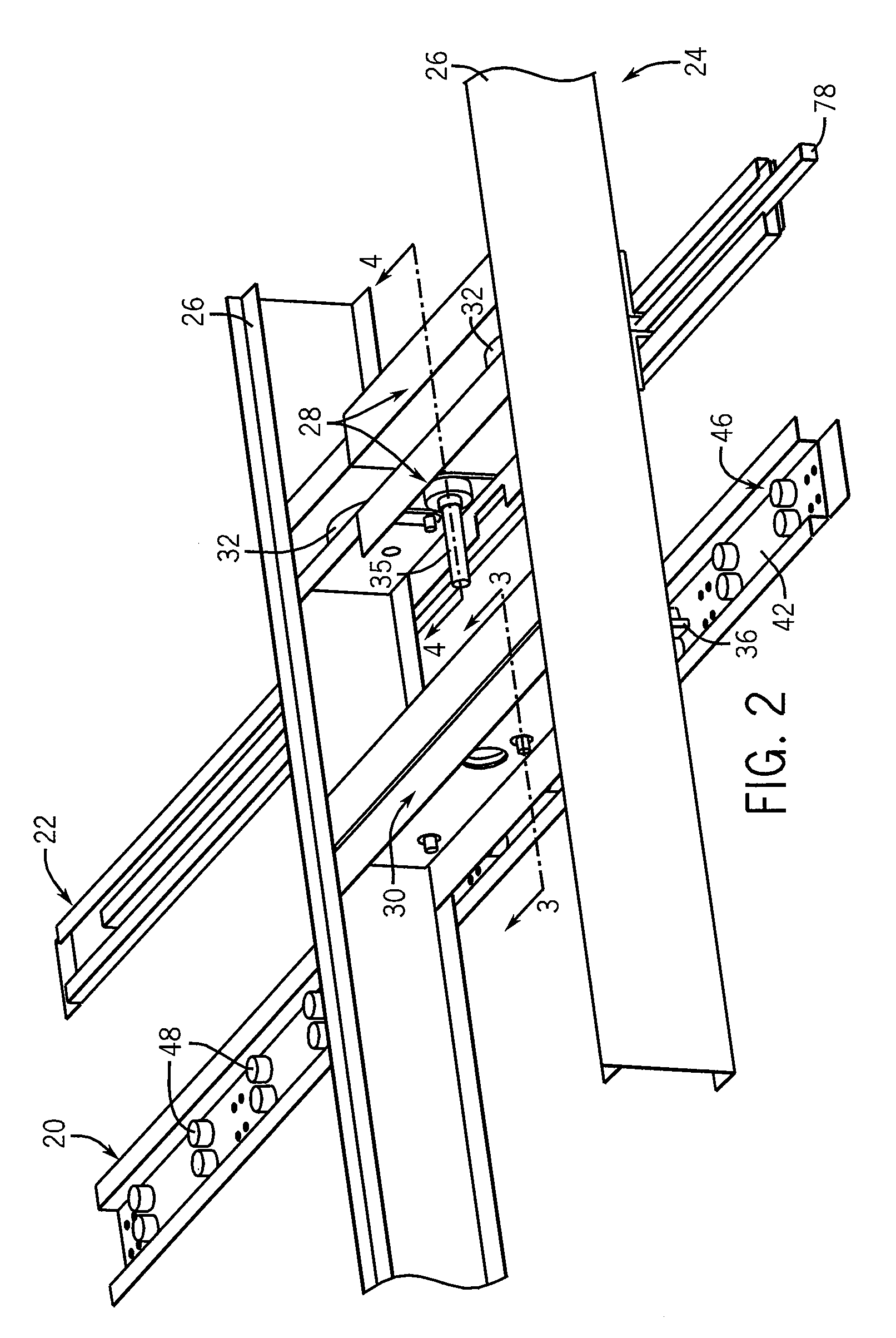 Narrow Slot Roller And Guide System For High Density Mobile Storage Systems