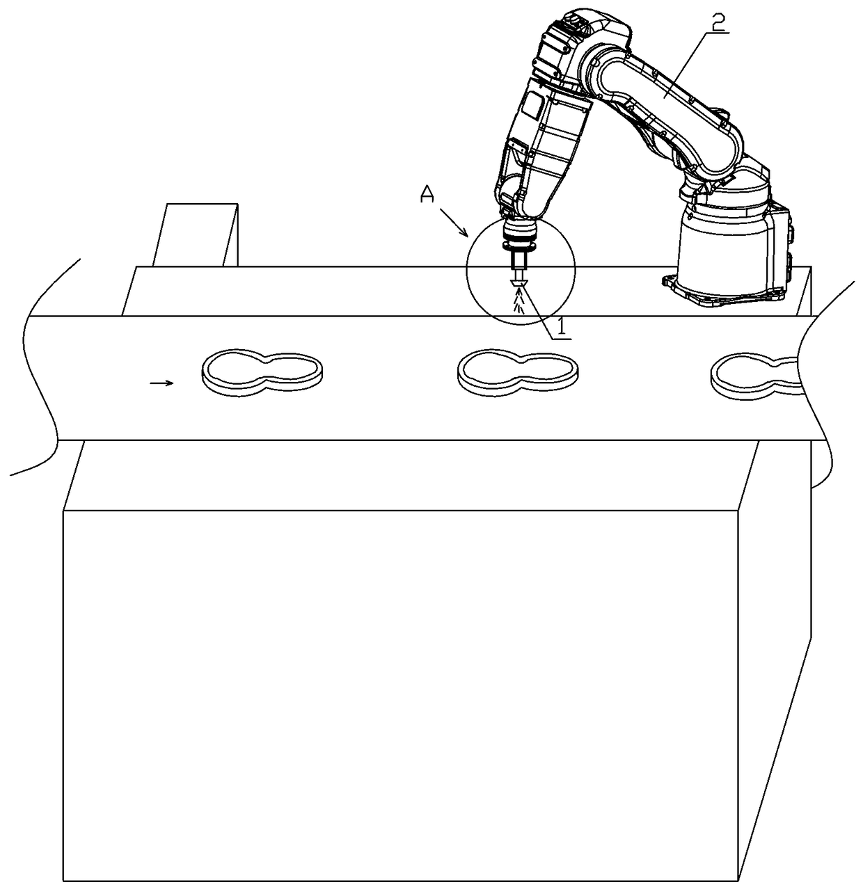 Intelligent glue application technology and equipment for special-shaped curved cutting piece for preventing glue solution accumulation and equipment thereof