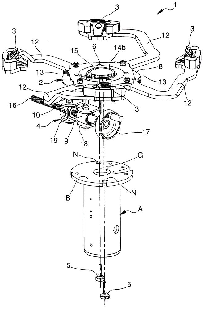 Accessory for tyre-changing machines, particularly for the locking of wheel rims for vehicles