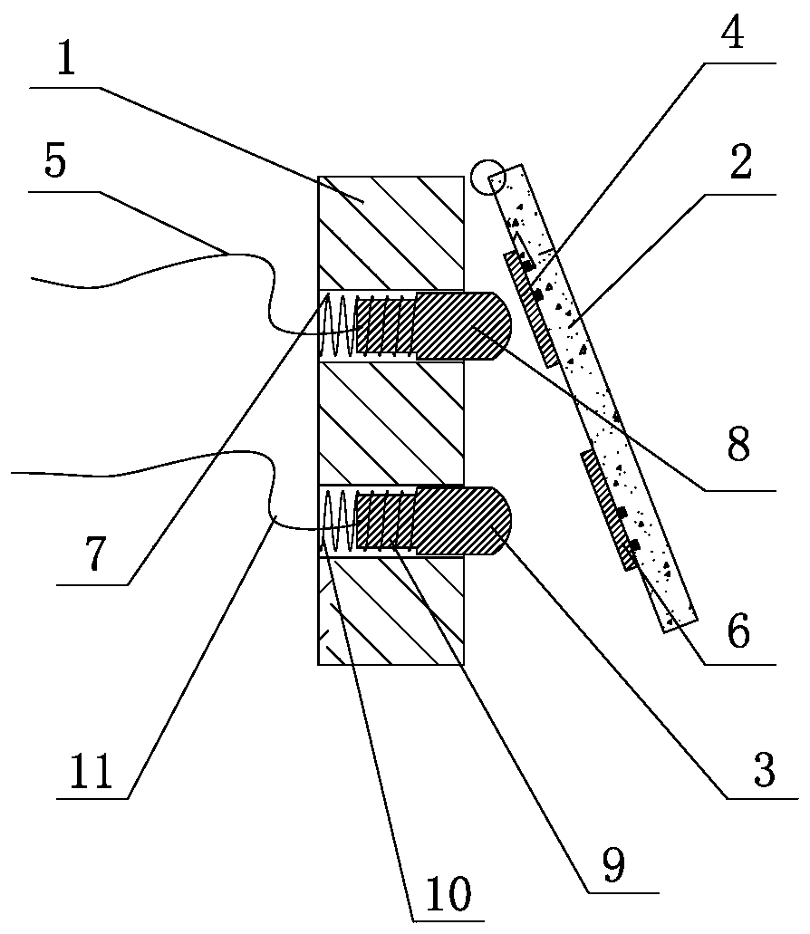 A- door panel power connection switch device