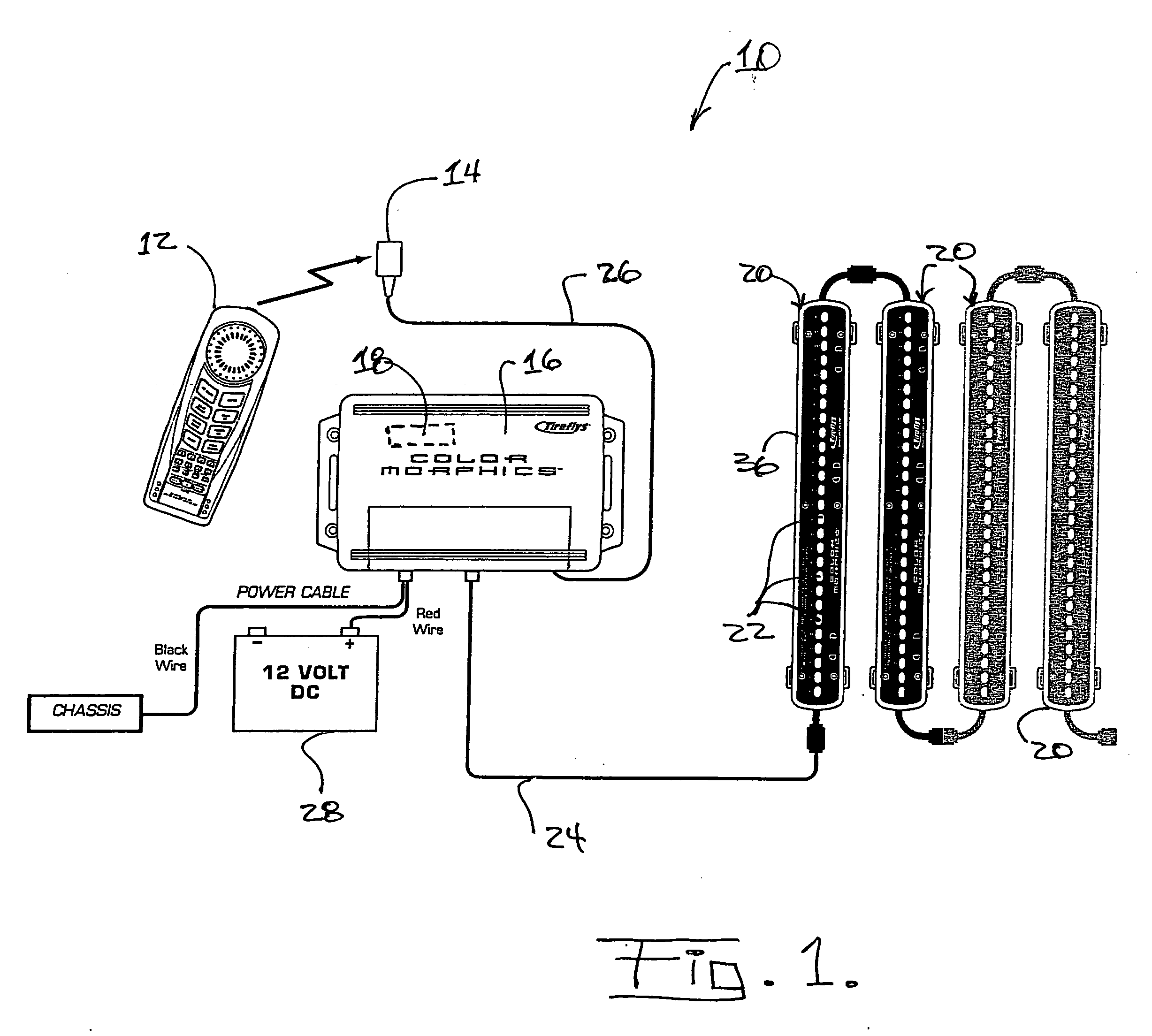 Decorative light system for motor vehicles