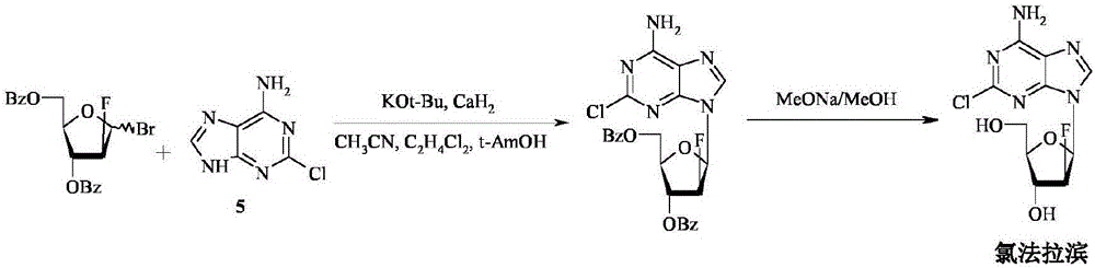 Method for the synthesis of clofarabine