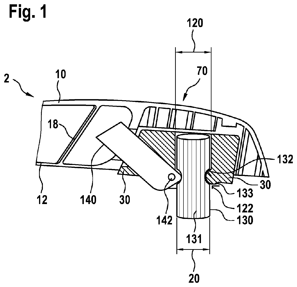 Fin ray wiper having a clamping device