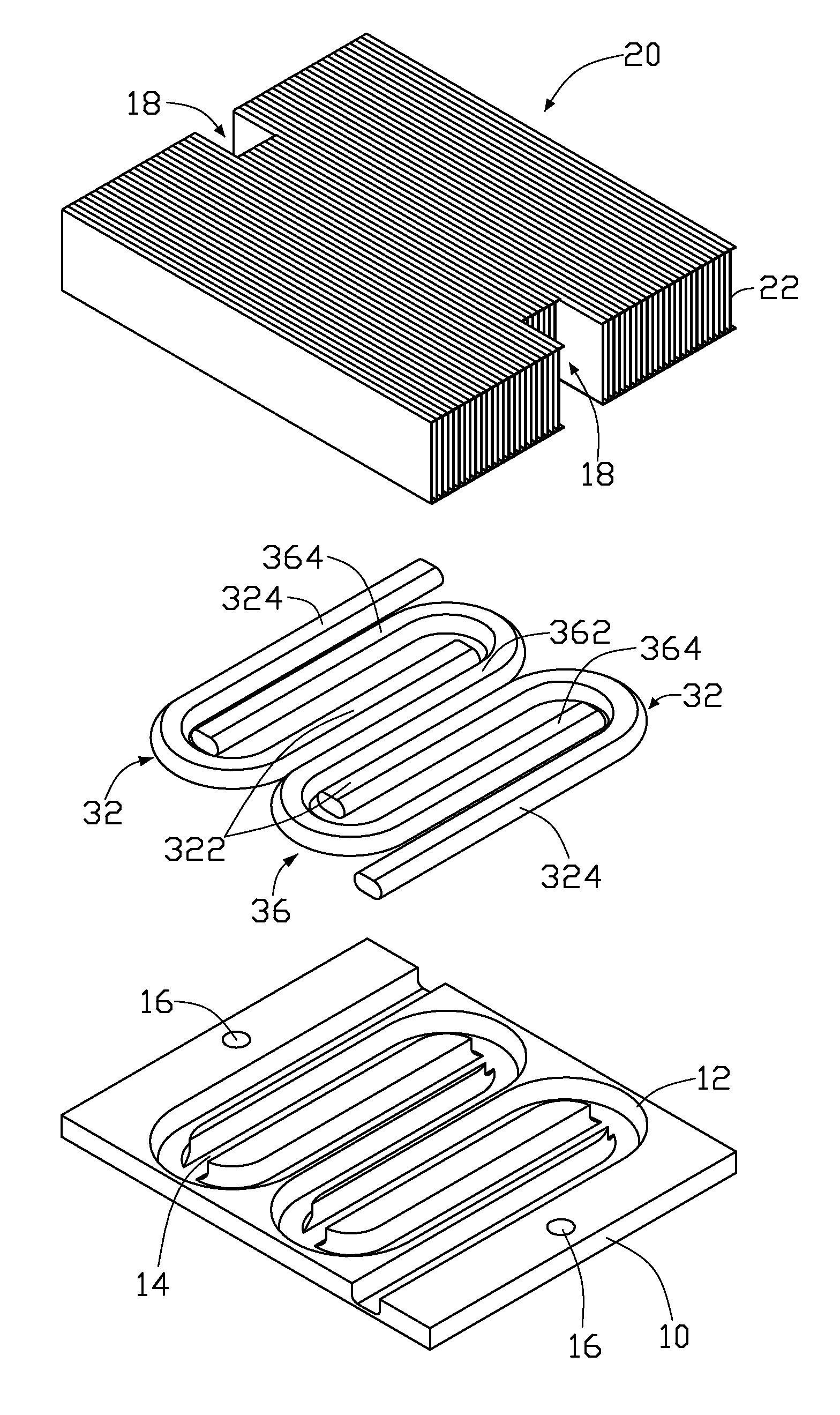 Heat dissipation device with heat pipes