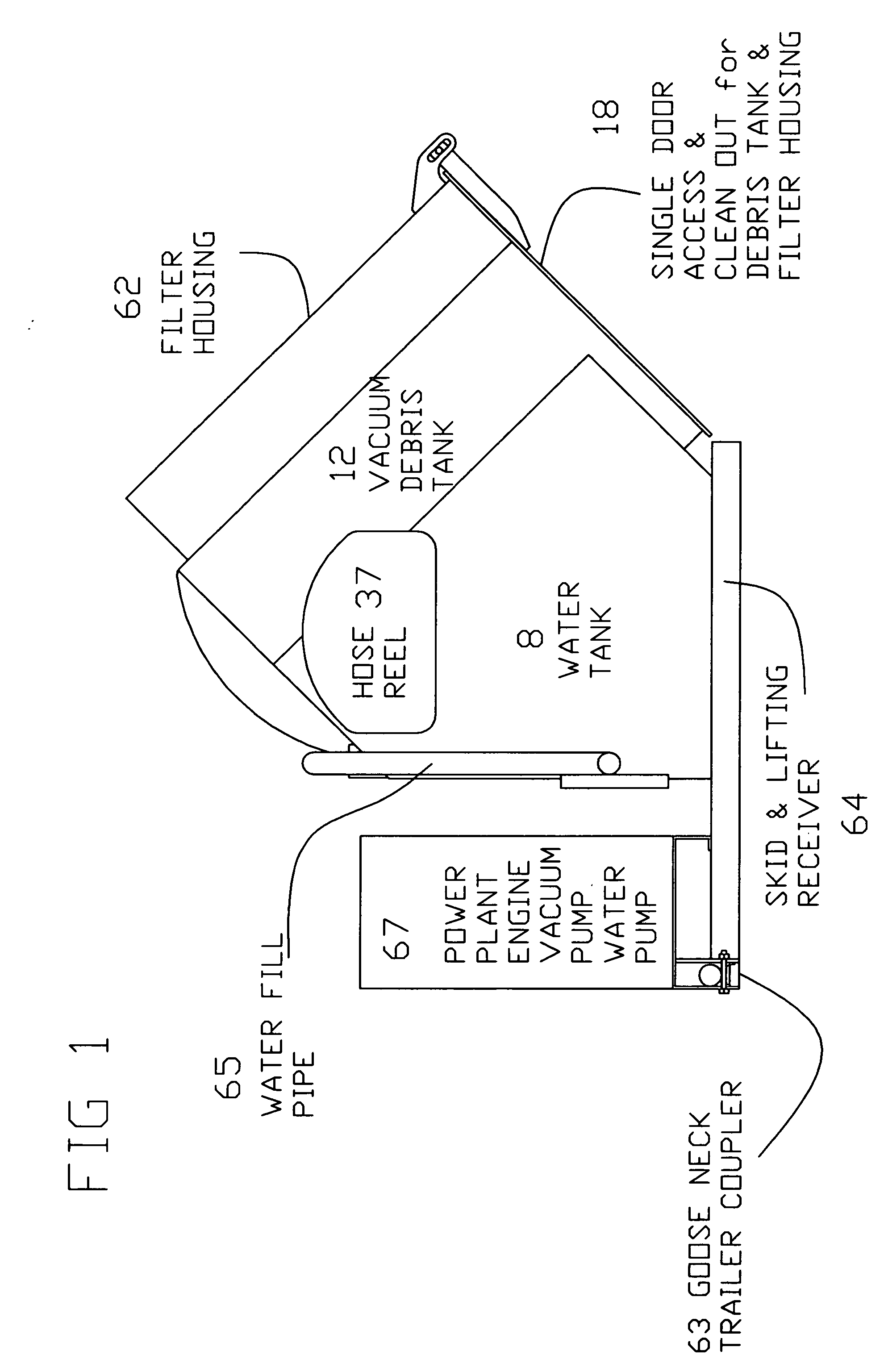 Fixed slope vacuum boring and mud recovery container