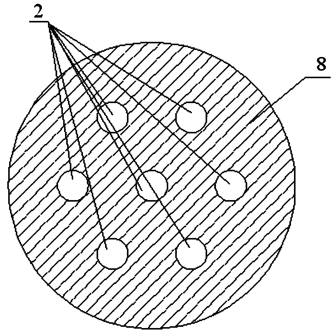 Small-caliber shallow groundwater nested monitoring well and well building method thereof